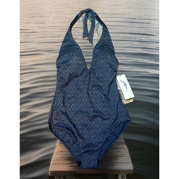 GOTTEX Cruise Tummy Control Lined Sz 12 Blue One-Piece Swimsuit NWT $228. - Picture 1 of 12